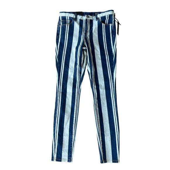 BlankNYC The Bond Striped Denim Mid-Rise Jeans Women's 26 - Picture 1 of 13